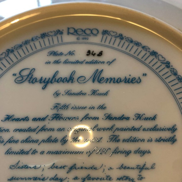 Storybook Memories By Sandra Kuck #36B 5th Issue in Hearts & Flowers 1992 Reco - Picture 3 of 3